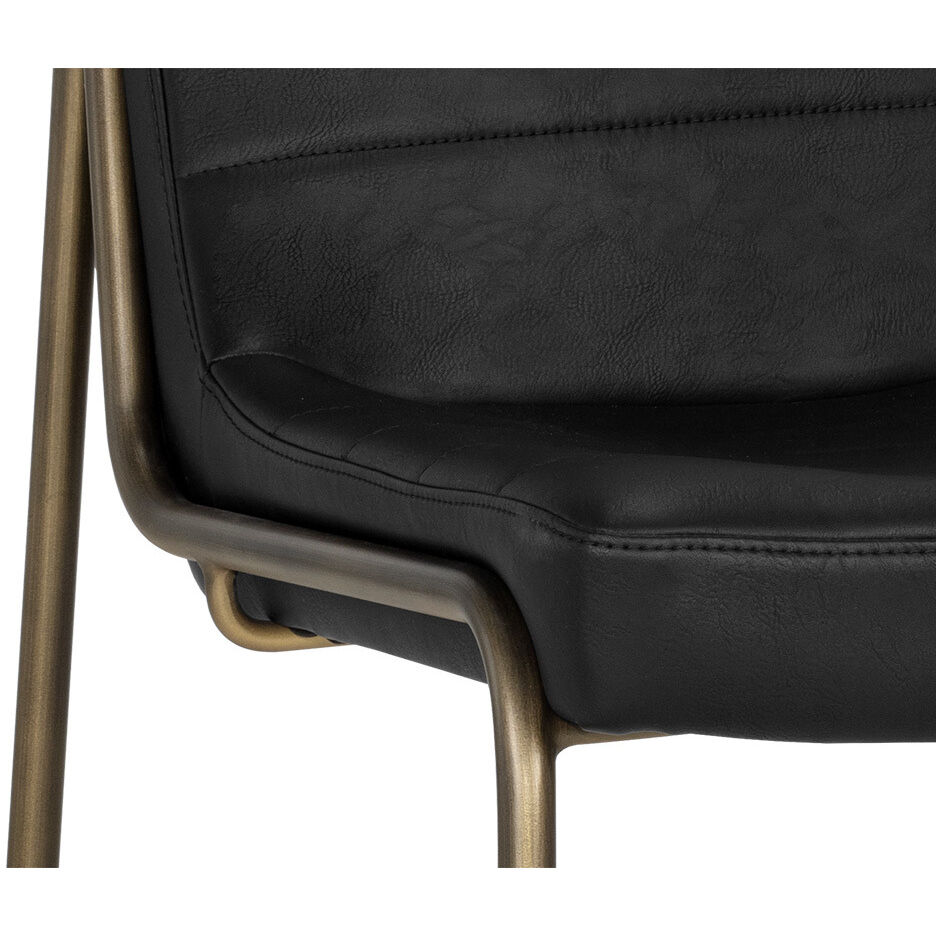 Anton Vintage Black Dining Chair, Set Of 2